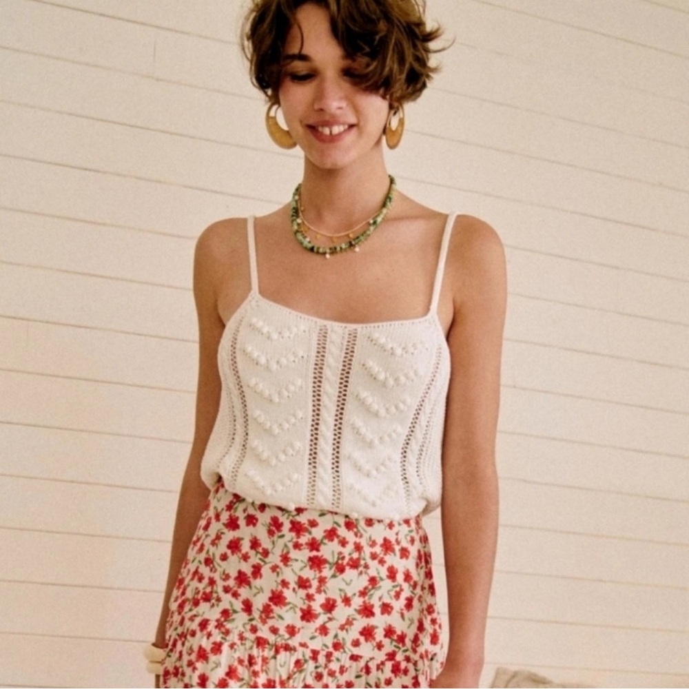 NWT Sezane Georgie Top in Ecru